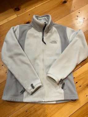 The North Face Two-Tone Light and Medium Gray Fleece Jacket